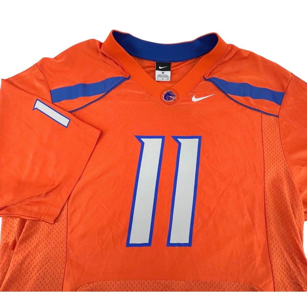 Nike Boise State Broncos Football Jersey Mens XL Orange Blue #11 Mesh 22634X-ESA